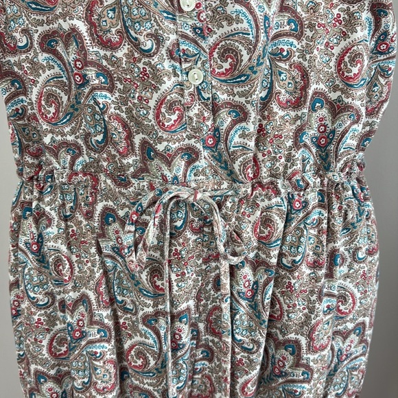 Denim & Supply Ralph Lauren Paisley Jumpsuit Drawstring Waist Romper Size L - Picture 5 of 13
